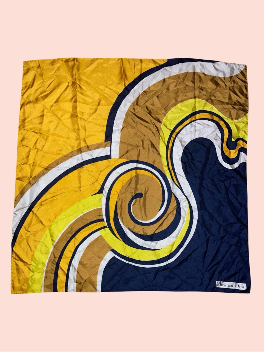 Vintage Christian Dior Abstract Scarf